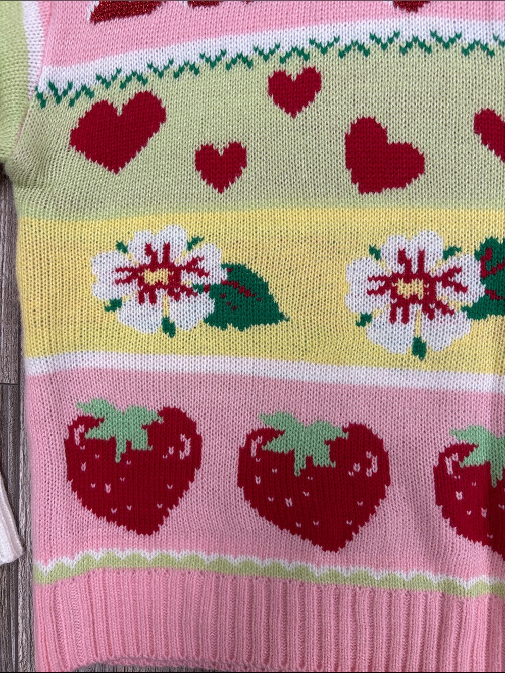 The World Of Strawberry Shortcake Long Sleeve Pull Over Knit - Picture 5 of 12